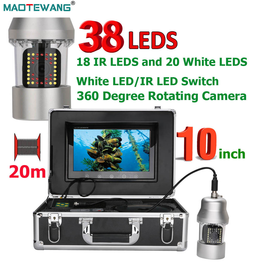 Fishing Depth Finder - MAOTEWANG Underwater Fishing Video Camera 10