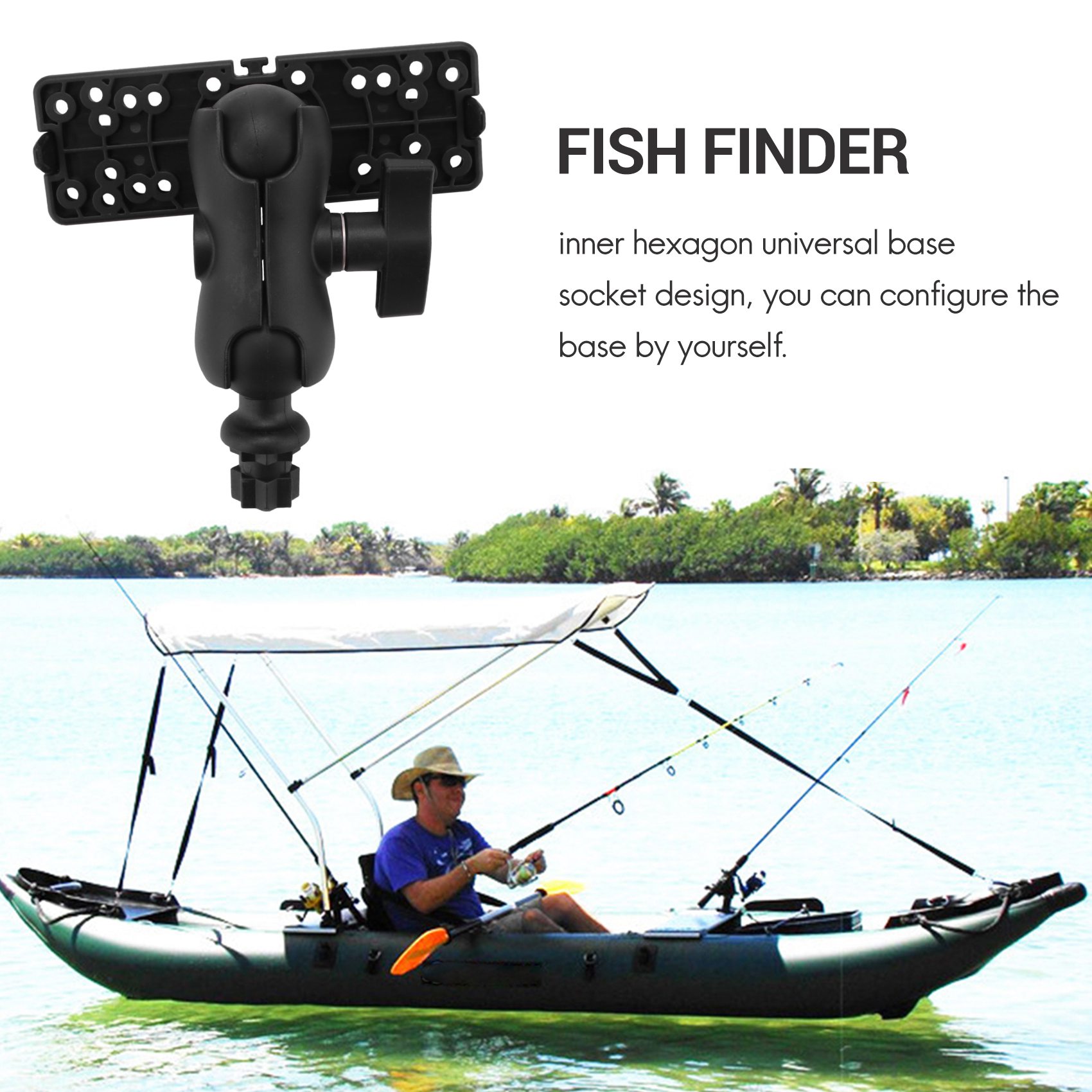 NALFI-Ball Mount With Fish Fin - Fish Finder Mount recension och pris